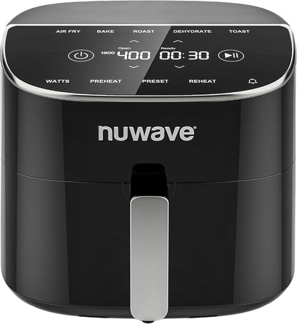 Nuwave Brio Plus 8 Qt Air Fryer - PFAS Free, Digital Touch Screen, 100 Presets & 5 Cook Functions