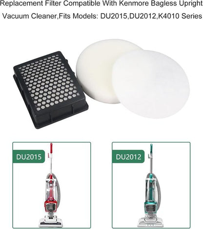 Kenmore Replacement Vacuum Filter Set - 2 HEPA & 4 Foam Filters for DU2015, DU2012, K4010 Models