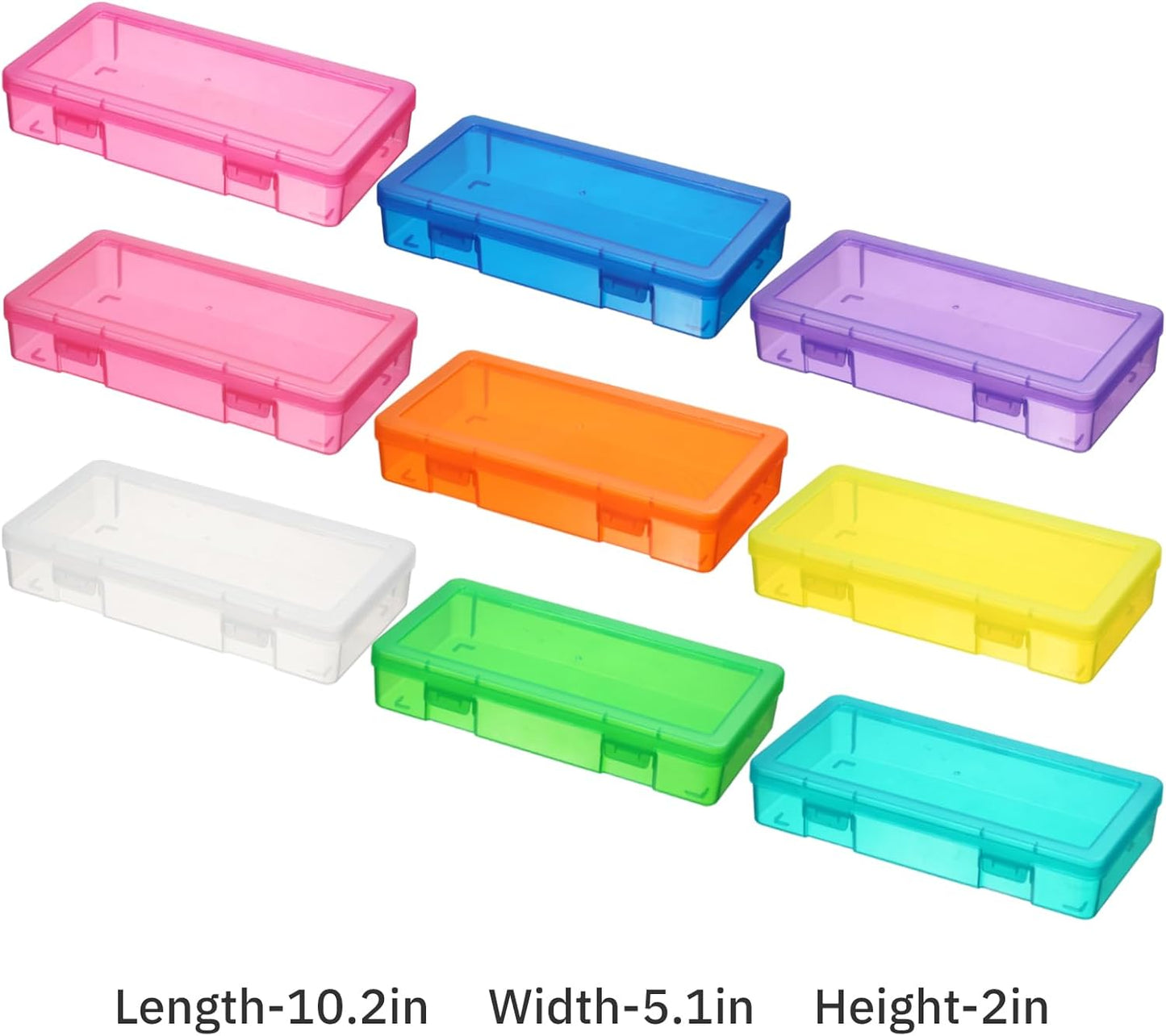 Novelinks Plastic Storage Bins - Mini Clear Organizing Containers with Lids | 9 Pack Medium Size