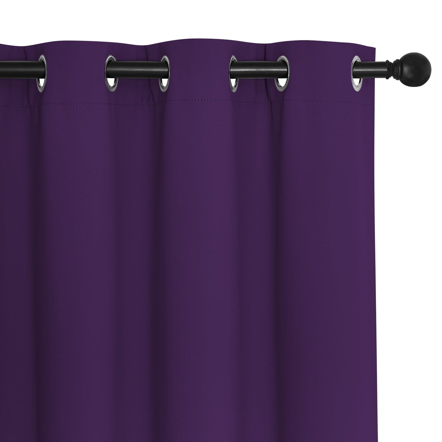 NICETOWN Room Darkening Curtains for Nursery, Grommet Thermal Insulated Light Blocking Window Treatments Sound Reducing for Bedroom, W37 x L72, 2 Panels, Royal Purple
