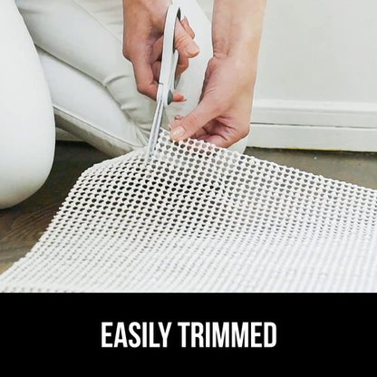 GORILLA GRIP Extra Strong Rug Pad Gripper, Grips Keep Area Rugs Safe and in Place, Thick, Slip and Skid Resistant Pads for Hard Floors Under Carpet Mat Cushion and Hardwood Floor Protection 2x3 FT