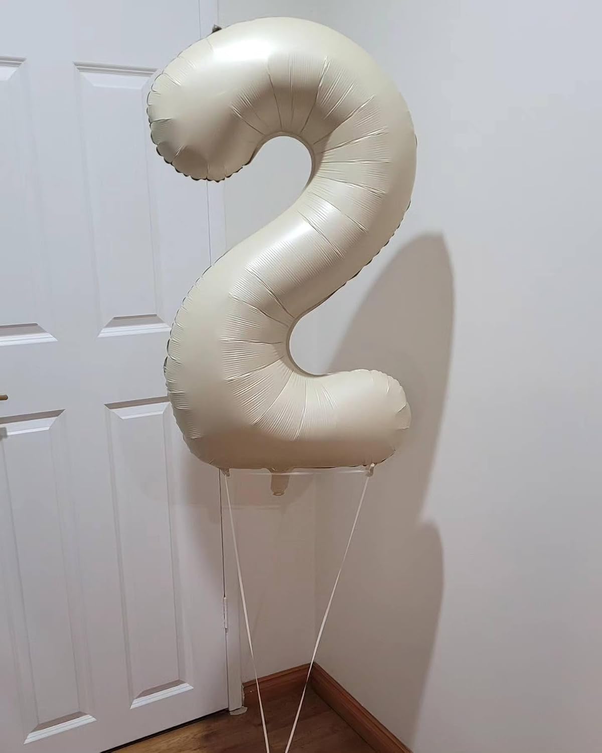 Number Balloons by Cream - 40 Inch Zero Balloon for Birthday Celebrations | Elegant Party Decor