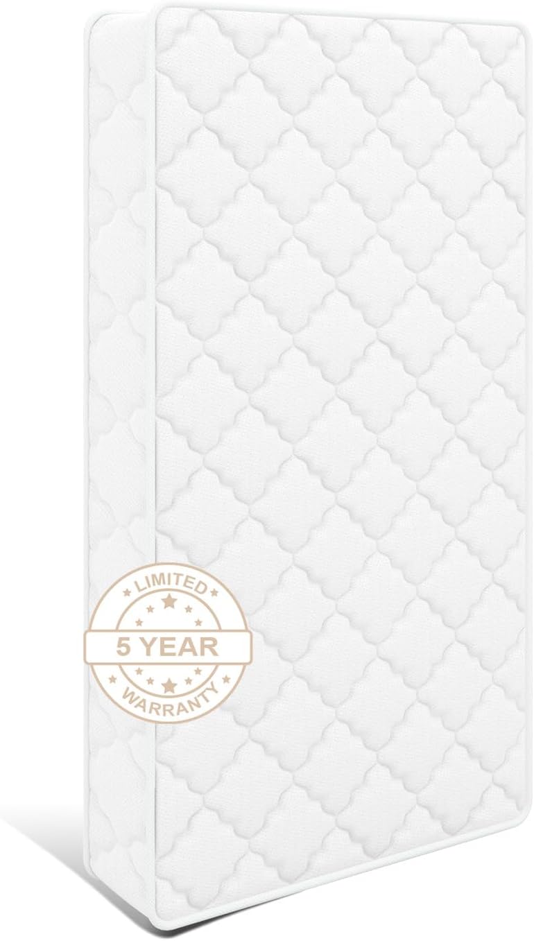 Regine Switzerland Medium Firm Mattress - High Density Foam, Edge Reinforced, Odorless, Standard Size, Pure White