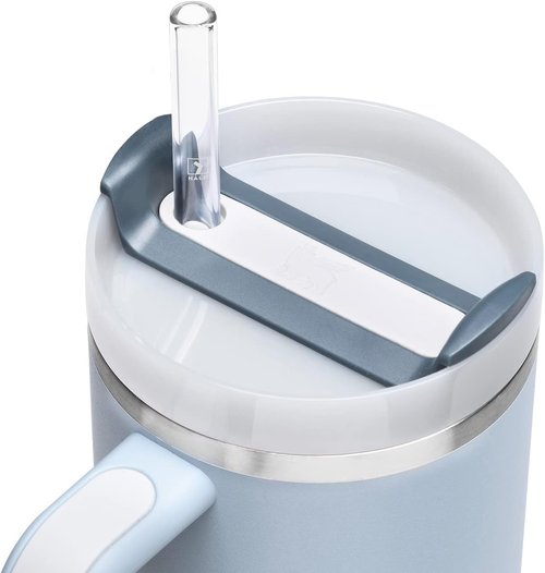 Halm Glass Straws - 12-Inch Long Replacement Straws for Stanley Quencher Cups | Plastic-Free & Dishwasher Safe