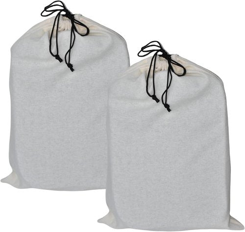 GONGKANGYUAN Shoe Bags for Travel - Flannel Single Pouch with Drawstring | 2 Pack for Men & Women