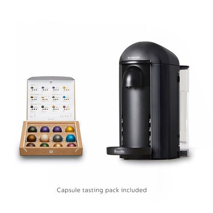 Breville Nespresso Vertuo Plus Coffee & Espresso Maker - Ink Black with Aeroccino Frother