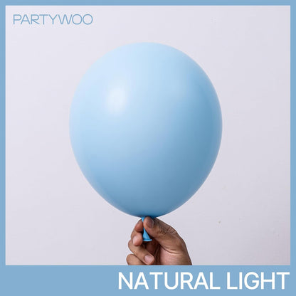 PartyWoo Light Blue Balloon Arch Kit - 85 Pcs in Various Sizes for Graduation, Baby Shower & Birthday Decor