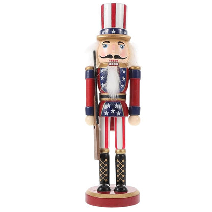 This listing contains ALL variants of: Nutcracker Soldier – Gun Variation – US Flag Patriotic Wooden Nutcracker