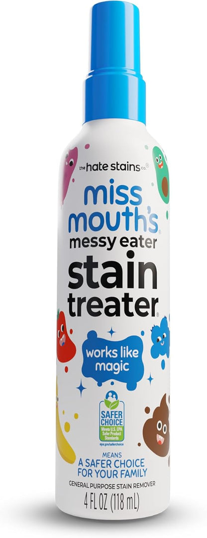 Miss Mouth's Messy Eater Stain Treater Spray - 4oz Stain Remover for Newborns & Babies | Effortlessly Removes Food, Grease & Coffee Stains