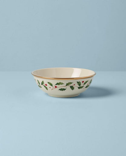 Lenox Holiday Place Setting Bowl - 24K Gold Rim, Red & Green, Variation: Place Setting Bowl