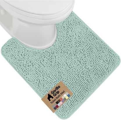 Gorilla Grip Plush Shaggy Chenille Bath Rug Mat - Soft Microfiber, Machine Washable, Seablue