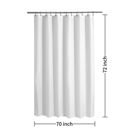 ALYVIA SPRING Waterproof Fabric Shower Curtain Liner with 3 Magnets - Soft & Light-Weight, Hotel Quality & Machine Washable - Standard Size 70x72, White