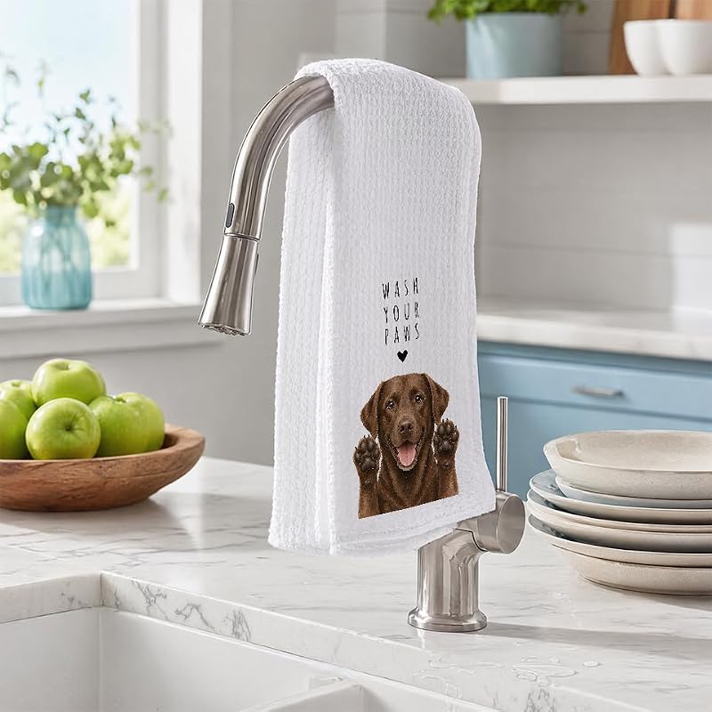 Labrador Kitchen Towel Hand Towel - Chocolate Lab Gifts - Color 06