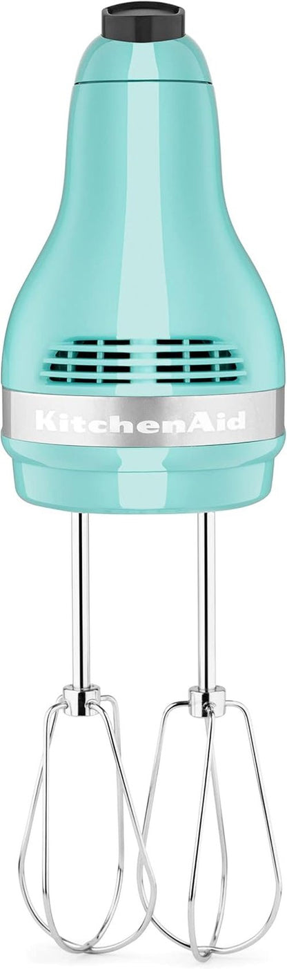 KitchenAid 5 Ultra Power Hand Mixer - Aqua Sky Color, High Speed Performance