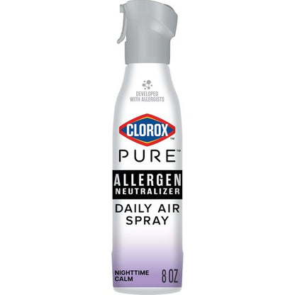 Clorox PURE Allergen Neutralizer Daily Air Spray, Nighttime Calm, 8 Ounces