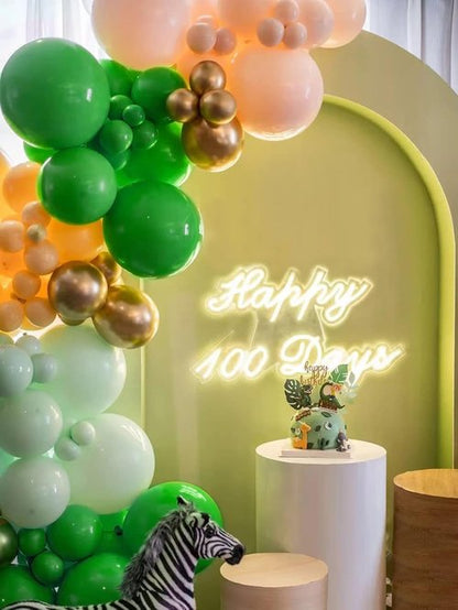 FOTIOMRG Green Balloon Garland Arch Kit - 110-Piece Set with 18", 12", 10", & 5" Latex Balloons for Parties