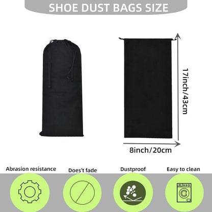 GONGKANGYUAN Shoe Bags - 4 Pack Flannel Travel Pouches with Drawstring for Men & Women