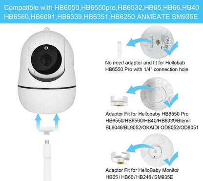 AISVAN Tripod Mount for HelloBaby & ANMEATE Baby Monitors - Flexible Camera Attachment Anywhere