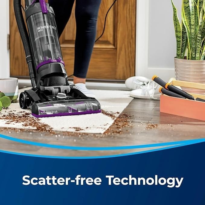 Power Force Helix Vacuum - Bagless Upright with Powerful Suction for Pet Hair | Large Dirt Tank, 23ft Cord, 5 Height Settings (Violet)