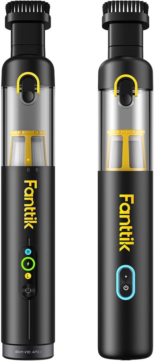 Fanttik V8 Apex Cordless Car Vacuum - Slim Design for Easy Cleaning | Powerful Suction