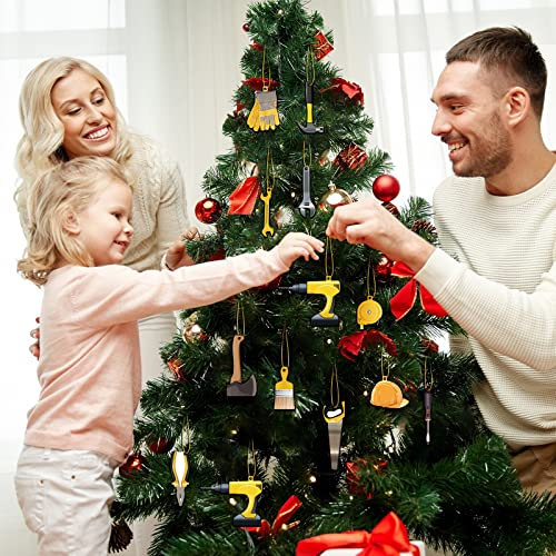60Pcs Construction Tool Christmas Ornaments Set for Holiday Decor