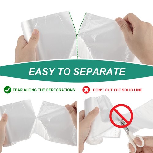 Magesh 4 Gallon Trash Bag Strong, Leakage-Free, Small Garbage Bags Unscented Thick for Bathroom, Office, Kitchen Small Trash Can, 15L, 105 Bags, Clear