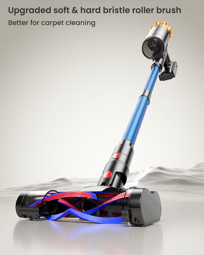 Skiennix Cordless Vacuum Cleaner - 650W, 55KPA Suction, 70 Mins Runtime | Lightweight & Anti-Tangle Design for Home & Pet Hair