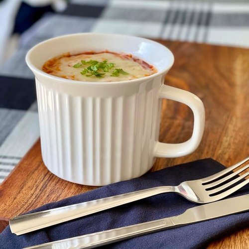 CorningWare 20oz Ceramic Meal Mugs - 2-Pack with BPA-Free Vented Lids | Classic French White