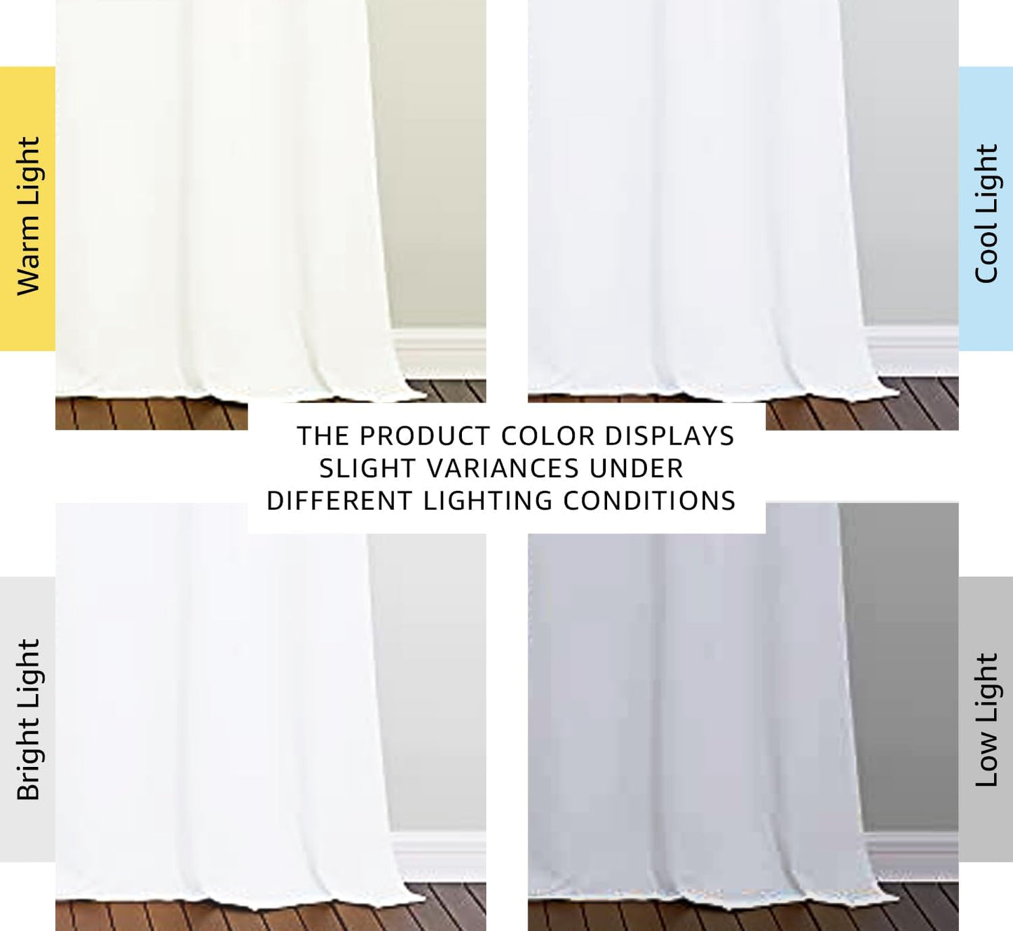 NICETOWN Solid Window Curtain Panels - Grommet Design, Elegant White, 42 x 90 Inches, Set of 2