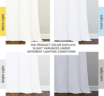 NICETOWN Solid Window Curtain Panels - Grommet Design, Elegant White, 42 x 90 Inches, Set of 2
