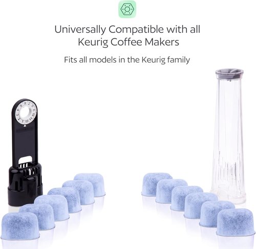 Keurig Water Filter Replacement - 12 Premium Filters for K-Mini, K-Supreme, K-Slim & More