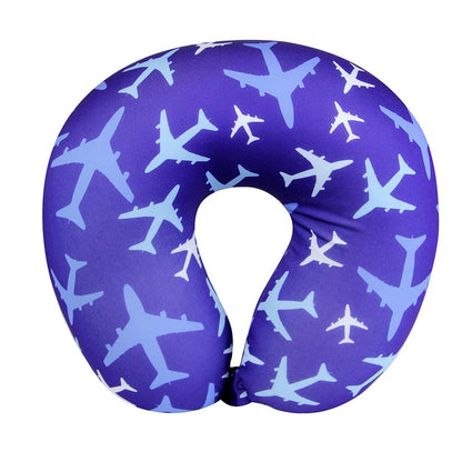 Cloudz Patterned Microbead Travel Neck Pillow - Airplanes