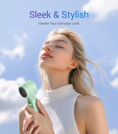 Diveblues Handheld Fan - 3-in-1 Portable Turbo Fan with LED Display | 12H Max Cooling, 4000mAh Battery