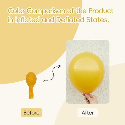 Mustard Yellow Balloons - 12 Inch Latex Balloons | 50 Pack for Fall Baby Showers & Birthday Parties
