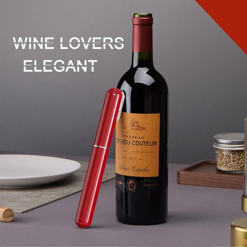 Corkscrew Wine Opener with Foil Cutter Air Pump Wine Bottle Opener Easy-Open Portable Handheld Travel Wine Cork Screw Remover, Best Gifts for Wine Lovers