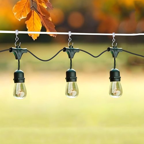Coideal Gutter Hooks - 40 Pcs Stainless Steel Curtain Clips for Indoor/Outdoor String Lights | Silver