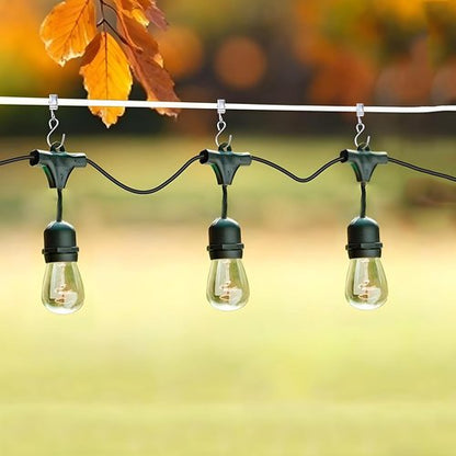 Coideal Gutter Hooks - 40 Pcs Stainless Steel Curtain Clips for Indoor/Outdoor String Lights | Silver