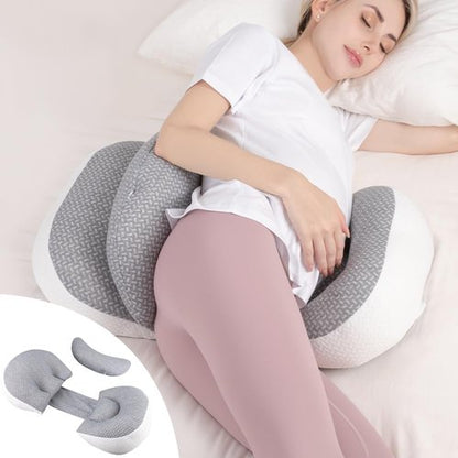 Chilling Home Pregnancy Pillow - Maternity Support for Back, Belly & Waist | Portable Grey Design
