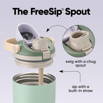 Owala FreeSip Sway - 30-Oz. Stainless Steel Water Bottle - Green Eucalyptus Finish