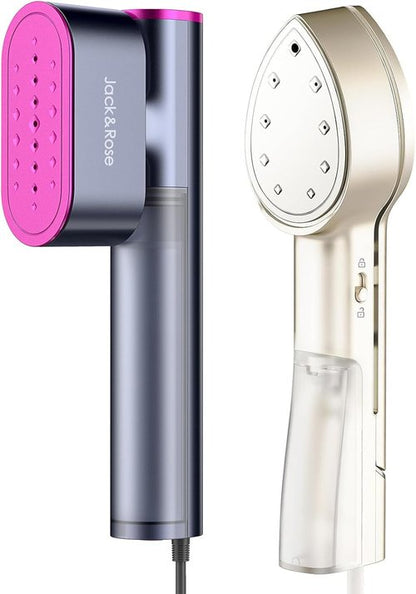 Jack & Rose Portable Travel Steamer for Clothes - Fast 15s Heat Up, 110-220V Compact Design