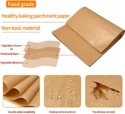 Precut Parchment Paper - 200 Non-Stick Sheets for Baking, Grilling & Air Frying | 12x16 Inches