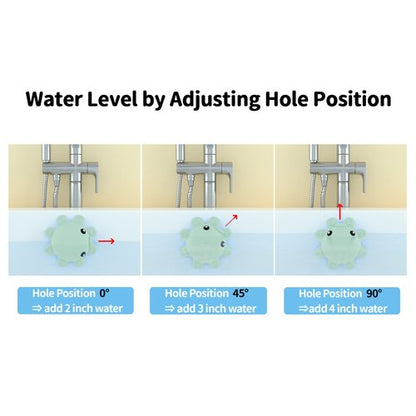 Bathtub Overflow Drain Cover Tub - Silicone Bathroom Overflow Drain Cover, Bath Tub Overflow Cover, Bathroom Spa Accessories, Adds Inches of Water for Deeper&Warmer Bath，Aqua Green