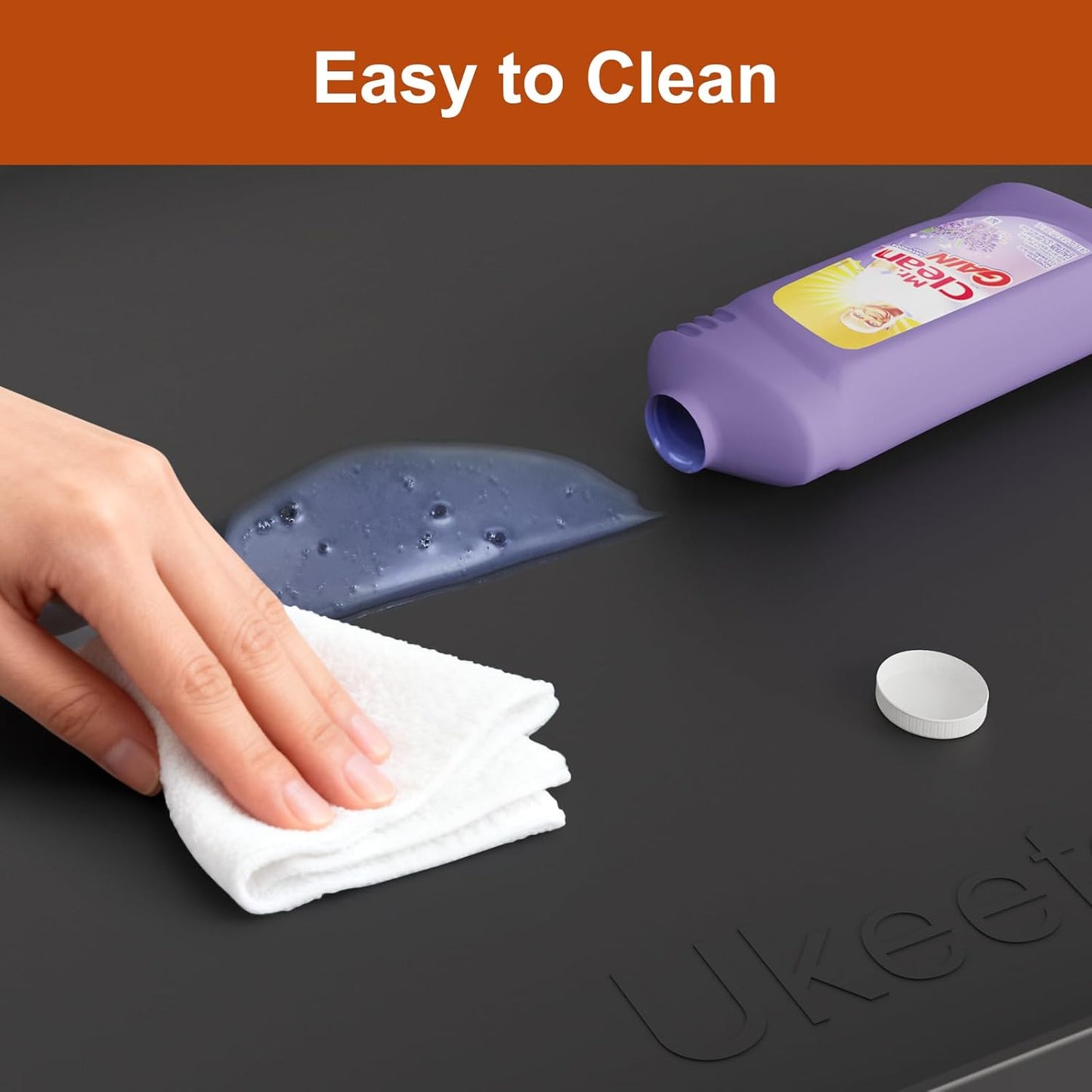 Skiennix Extra Thick Waterproof Silicone Mat - 22" x 19" Under Sink & Cabinet Liner in Black