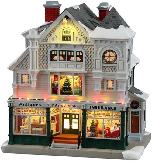 LEMAX Village Collection Antique & Gift Shop - Charming Decor with 4.5V Adaptor | Perfect for Collectors