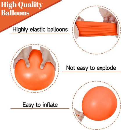 68Pcs Blue & Orange Balloons - 12 Inch Decorative Balloons for Birthday & Graduation Parties