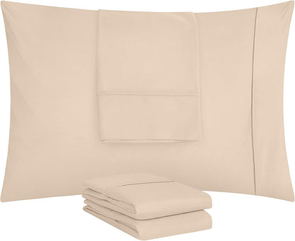 Utopia Bedding King Pillow Cases - 12 Pack | Soft Brushed Microfiber - Fade Resistant, 20 x 40 Inches (Beige)