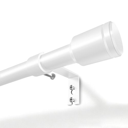 5/8” White Diameter Curtain Rods 30-90 Inch, for 30-84 Inch Windows, Adjustable Splicing White Curtain Rods for Windows with Brackets, Window Rod Long Small Curtains Rod