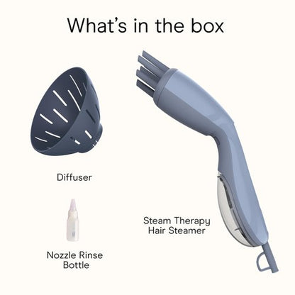 Infiniti PRO by CONAIR Steam Therapy Hair Steamer, Portable Styling Tool with 7-Inch Diffuser Attachment, 30-Second Heat-Up, Penetrating Steam for Detangling, Reshaping, and Volumizing Curls, Blue