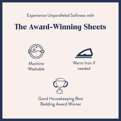Brooklinen Luxury Sateen 4 Piece Sheet Set - 100% Cotton Bed Sheets, Soft & Durable Piece King Size Sheets Set in White, Oeko-TEX Certified Bedding Set, 1 Fitted Sheet, 1 Flat Sheet, 2 Pillowcases