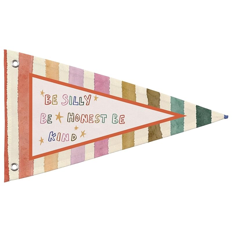 Be Silly Be Honest Be Kind Pennant Banner Flag Nursery Wall Decor - Variation: kind1